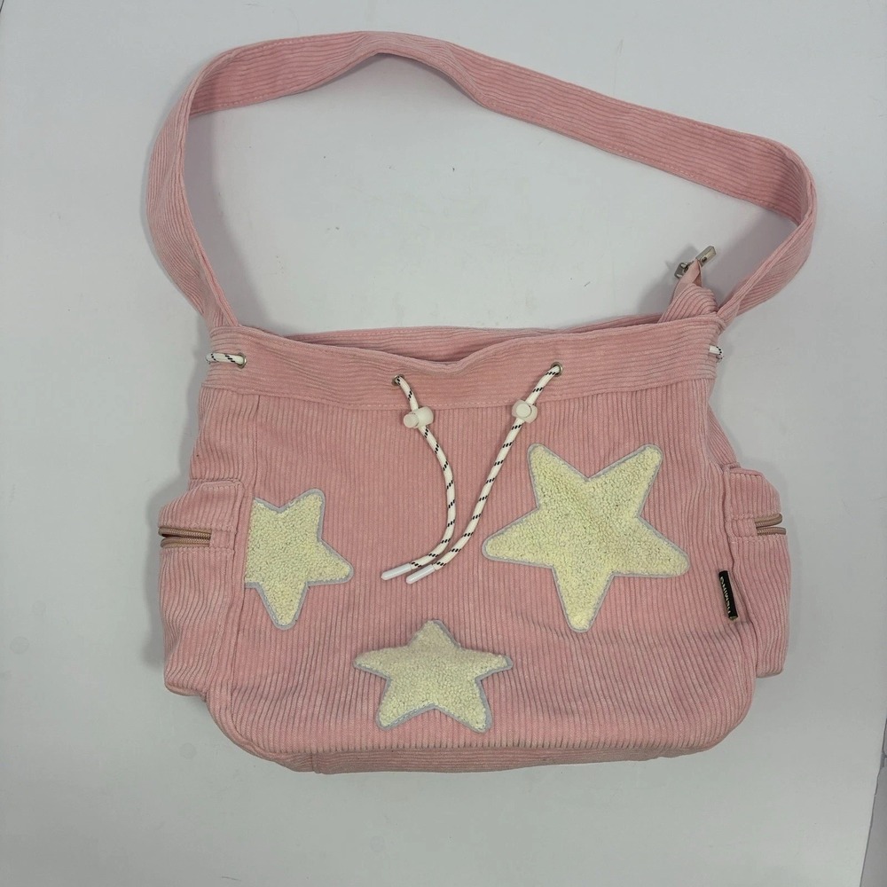 Cute Tote Bag Women Corduroy Aesthetic 13.8"L x 11.8"H x 4.7"W, Pink